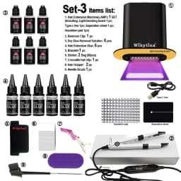 Advanced V Light Hair Extensions Kit Tape-In Extensions with High-Tech UV Machine and Glue for Quality Salon Use Seamless Hair