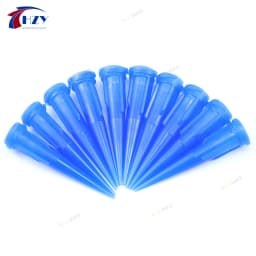 100Pcs 22G TT Plastic Tapered Pinhead Liquid Dispenser Needles Tip Blue Plastic Gle Needle, for Refilling Glue Fluid