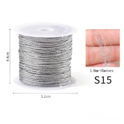 0.2-1MM Metallic Ornament String Silver Gold Color Cord Jewelry Thread for Christmas Tree Hanging Crafts Making Gift Decoratiion