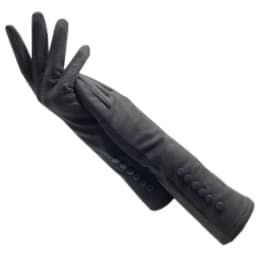 Gloves winter ladies gloves suede long 35CM arm suede fashion suede touch screen thick black gray beige dark blue brown light gr