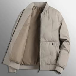 Autumn and Winter Fashion Solid Color Windproof Thickened Warm Cotton-Padded Jacket Men's Casual Loose Sports Large Size Coat