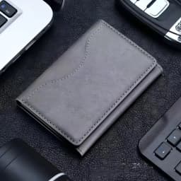 MagSafe Compatible PU Leather Card Wallet Foldable Magnetic Card Holder 6 Card Slots Kickstand Phone Back Wallet For iPhone
