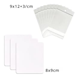 50 Pcs 8x9cm New Pattern Blank Jewelry Display Paper Label With Or Without Bags Necklaces Earrings Packaging Cards Wholesale