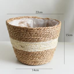 Woven Dirty Storage Seagrass Wickerwork Rattan Hanging Flower Pot Plant Organizer Garden Gadgets Holder Кашпо Для Цветов