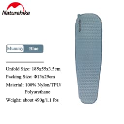 Naturehike Self-inflating Mat Ultra-light Portable Inflatable Mattress Tent Sleeping Pad Outdoor Camping Mat Travel Beach Mat
