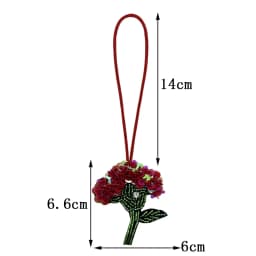3D Beaded Patch Sequin Rhinestones Pearl Conch Cloth Patch Pendant Lanyard Decorative DIY for Bag Keychain Beading Applique