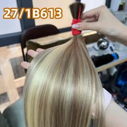 Bulk Hair 100% Real Human Hair Machine Made Virgin Remy Straight Hair Bulk 18-30inch 100g Natural Blonde Hair Extension No Weft