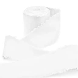 5Meter 4cm Hand-Torn Frayed Edge Cotton Linen Ribbon for Wedding Invitation Bouquets Wrapping Christmas Day Gifts Decorations