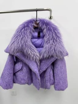 OFTBUY Luxury Short Big Fox Fur Goose Down Coat Female Natural Fur Puffer Jacket New Autumn Winter Thickened Warm Clothes Women