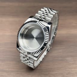 36mm/39mm Fluted Bezel NH35 Case For SK DJ Replacemet Part Sapphire Glass Stainless Steel Fit Nh35 Nh36 Movement Watch Case NH35