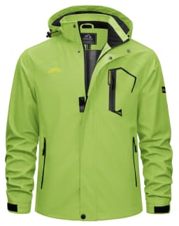 TACVASEN Lightweight Hiking Jackets Mens Waterproof Rain Jacket Mesh Lined Trekking Fishing Hiking Jacket Outdoor Windbreaker