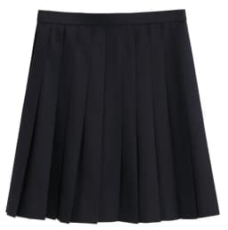 Black Midi Pleated Skirt Student Uniform Style JK Skirt Elastic Waist Polyester Fiber Casual Wear Summer Season