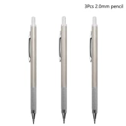 Full Metal 2.0 mm Mechanical Pencils Leads Set for Art Drawing Painting Color 2B Automatic Pencils Office School Pens Supplies