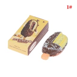 1-5pcs 1:12 Dollhouse Miniature Chocolate Ice Cream Popsicle Mini Ice Pop Food Modle for Pretend Play Kitchen Decor Toys
