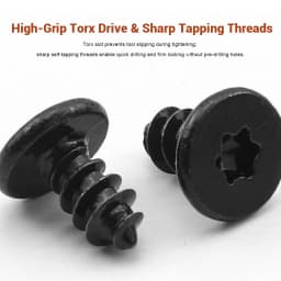 Black 304 Stainless Steel Torx Ultra Thin Super Low Flat Head Sheet Metal Self Tapping Screws M2 M3 M4 Six-Lobe Star Drive Screw