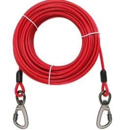 Long Tie Out Cable Dog Leash Heavy Duty Large Dog Run Cable Up to 250 Pounds Durable Big Clip for Pets Running in Outdoor Yard