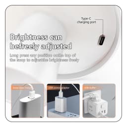 LED Night Light Rechargeable Table Lamp Wireless Touch Sensor Bedroom Bedside Lamps Dining Table Night Lights Room Decoration
