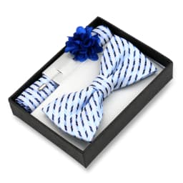 Classic High Quality Bow Tie Set Box Gift For Men Fashion Elegant Bowtie Handchief And Brooch Set Wedding Business Accessories
