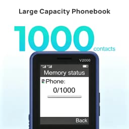 UNIWA V2000 4G Keypad Phone 2.4 Inch Big Button Loud Volume Dual SIM 1700mAh Multilingual Keyboard Feature Phones Elderly