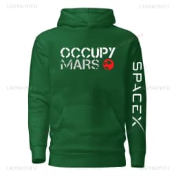 Occupy Mars Space X Black Unisex Crewneck Sweater or Hooded Men Sweatshirt Adult or Youth Comfortable Sweatshirt Space Gift
