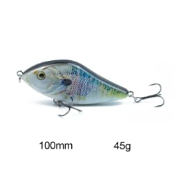 Hanlin Slow Sinking 10cm 45g Glider Jerkbait Wobblers for Big Game Fishing Pike Musky Fishing Lure Buster Artificial Bait Tackle