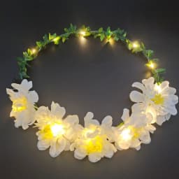 Elegant Simulation Rose Flower Wreath Headband Luminous Tiara Flower Crowns LED Light Garland Glowing Wreath Wedding