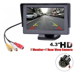 Car Reverse Monitor with  Rear View Camera Backup Camera Kit Back Up Car Monitor Display Parking System Rearview Reverse Monitor