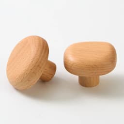 Scandinavian Solid Wood Handle Clothes Hook Coat Hook Wall-mounted Hook Punch-free Door Clothes Hanger Pebble Shape Cabinet Door