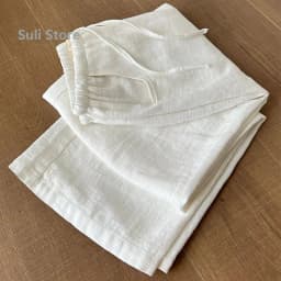 White Linen Wide-leg Pants Women's Summer 2025 New Cotton and Linen Casual Breathable Ice Silk Sunscreen Pants