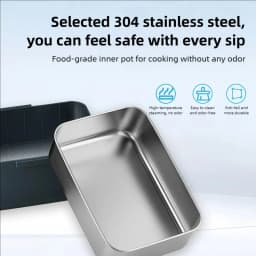 TINSOL New 3.5L Electric Lunch Box 90W Portable Food Heater Suitable for Car or Home Leak-proof Lunch Heating Microwave