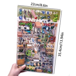 Cartoon Scenery Gothic Castle Stickers 3D Miniature World House Decompression DIY Scene Children Stationery Stickers