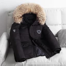 -30 Degree White Duck Down Parkas Men Windproof Hooded Thicken Multi-pocket Down Coat Fur Collar Hooded Thick Winter Jacket