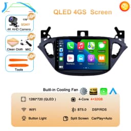 Android 16 Auto For Opel Corsa E 2015-2019 For Opel Adam 2013-2016 Multimedia Video Player Radio Carplay Car GPS WIFI+4G Stereo