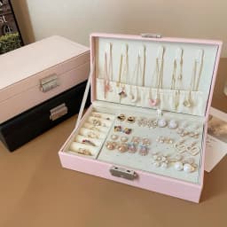 Big Size Large Capacity Dustproof Jewelry Box with Lock Earrings Necklace Ring Storage Packaging Display Boxes for Women