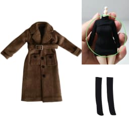 French Style Overcoat For 1/12 SNAIL SHELL romankey figure figma shf TBL ANT Mecha Girl Azone 1/12 picco neemo Doll Clothes