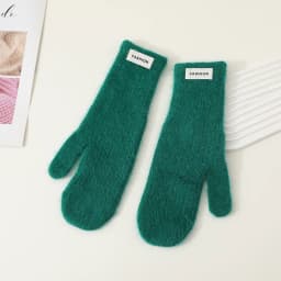 27CM Long Imitation Rabbit Hair Thickened Knitted Yarn Gloves Women Winter Keep Warm Cute Lovely Multicolor Elasticity Mittens