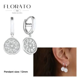 925 Sterling Silver ear needles Animal Butterfly/Elephant/Shell Pendant Hoop Earrings For Women Fashion Jewelry Accessories