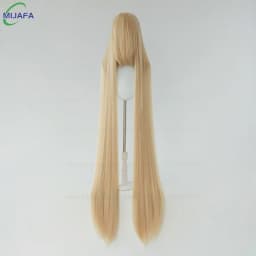 700g High Quality 59" 150cm Long Straight Cosplay Wig With Bang Blond Brown Red Green Blue Heat Resistant Hair Colors Anime Wigs