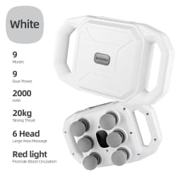 Fascia Gun 42-heads Deep High Frequency Vibration 42mm Wireless Waist and Back Massager Body Relaxation Shoulder Calf Massager