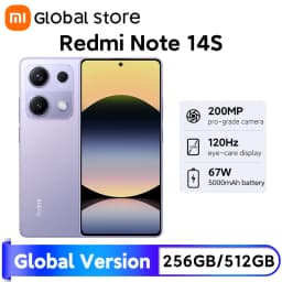 Xiaomi Redmi Note 14S Smartphone Global Version MTK Helio G99 200MP Camera 120Hz 6.67" AMOLED Display 67W 5000mAh