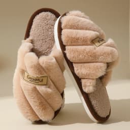Winter Warm Plush Women Slippers Non Slip Soft Shoes Comfort Flat Heel Indoor Bedroom Couple's Slippers for Home Shoes