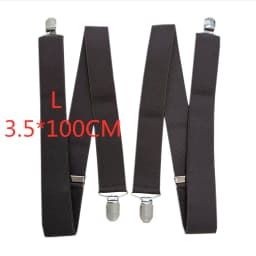 3.5 cm Wide Solid Color No Cross Suspenders Men 4 Strong Clips Women Suspender For wedding Party Trouser Braces