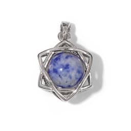 Hexagram Star Pendant Lapis Lazuli Amethysts Natural Stone Charms For Making Necklace Earrings Amulet Star of David Jewelry
