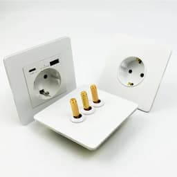 YNKA Stainless Steel Wall Light Switch White Panel with Gold Toggle ,AC110–250V Durable Scratch Resistant Decorative Wall Switch