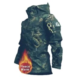 Classic outdoor men's winter and autumn wool jacket tactical waterproof fishing hiking camping windproof wool coat warm coat
