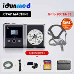 BMC CPAP Machine E-20C-H-O Mask Heated Humidifier Air Filter Hose Apparatus Portable Respirator For Sleep Apnea Anti Snoring