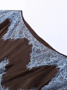 Elegant Lace Patchwork Long Women's Dress Urban Skew-collar Short Sleeve Empire Female Dresses 2026 Summer Vacation Lady Robe