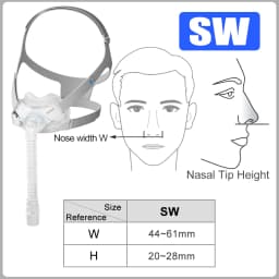 Resoxy YF-06 CPAP Full Face Mask Silicone Cushion Mask With Adjustable Headgear 22mm Hose Connection Low Noise for Side Sleepers