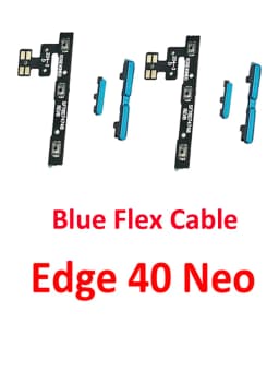 Phone Power Volume Button For Motorola Moto Edge 40 Neo New On Off Up Down Key Internal Flex Cable Repair Parts Black Blue Green