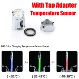 Shower Night Light Lamp Sensor Hydropower Led Lights Faucet Head Temperature Detectable Night Lights For Bathroom Multiple Color